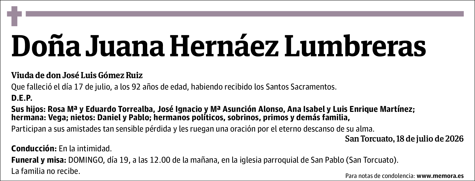 Juana Hernáez Lumbreras