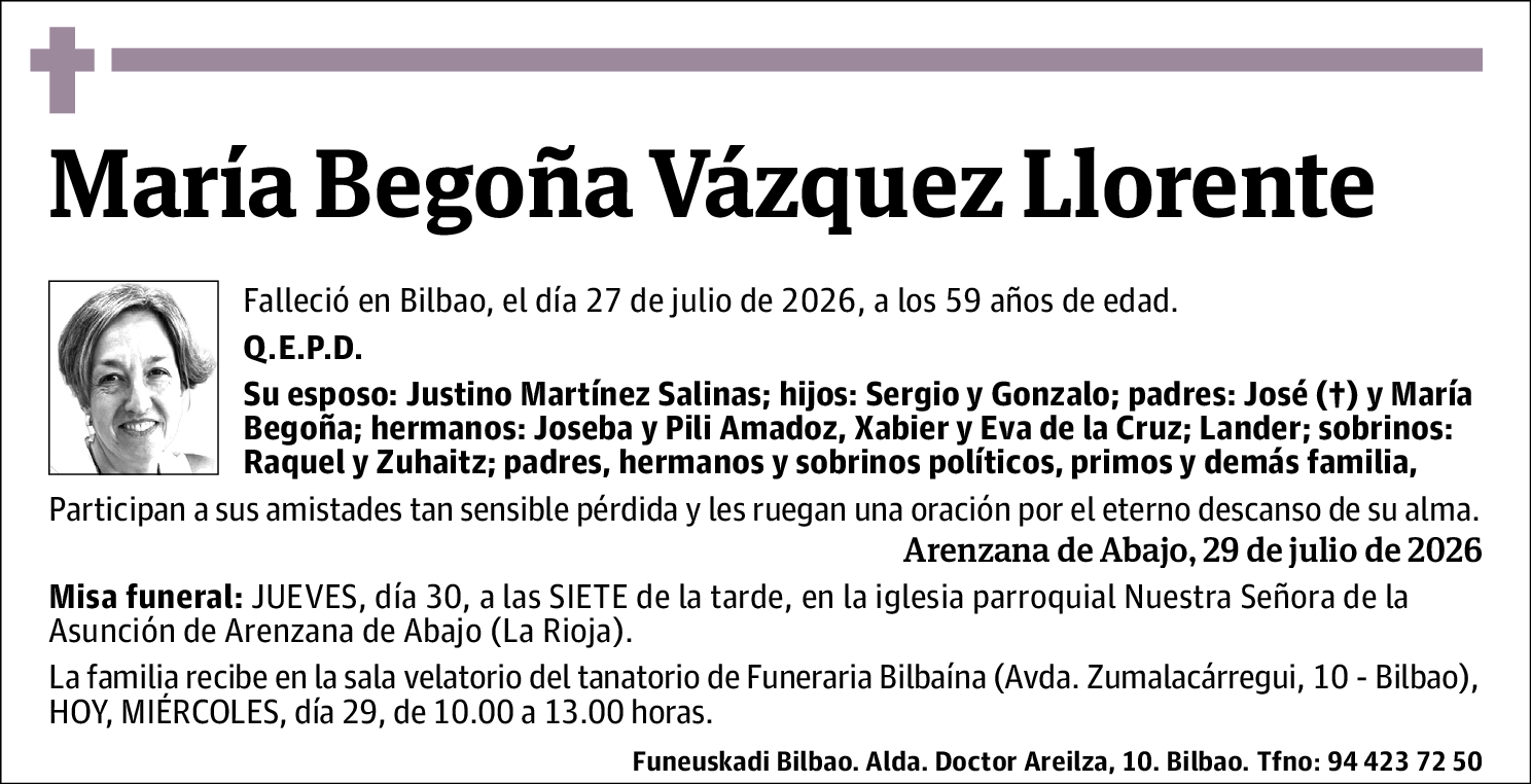 María Begoña Vázquez Llorente