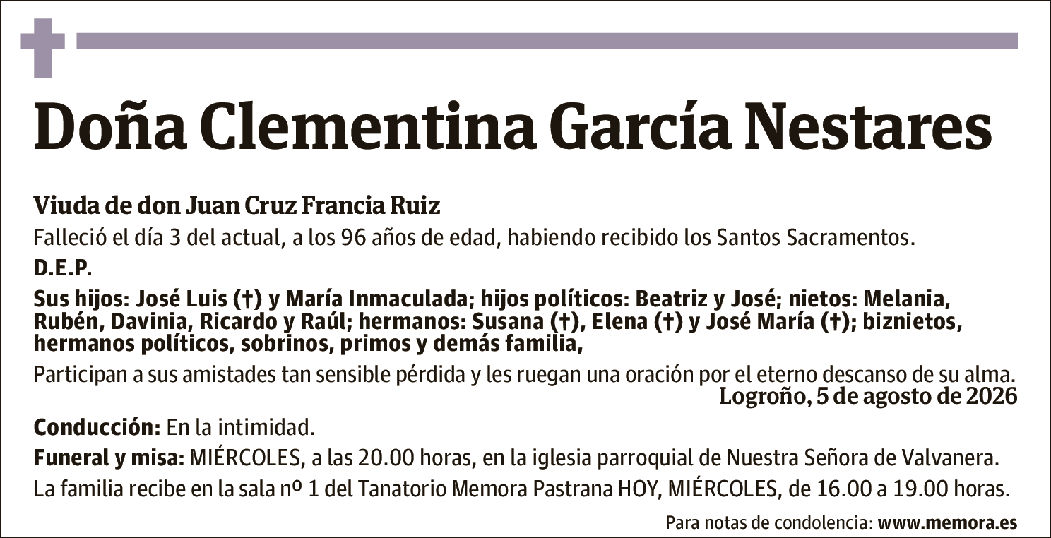 Clementina García Nestares