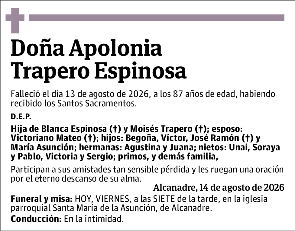 Apolonia Trapero Espinosa