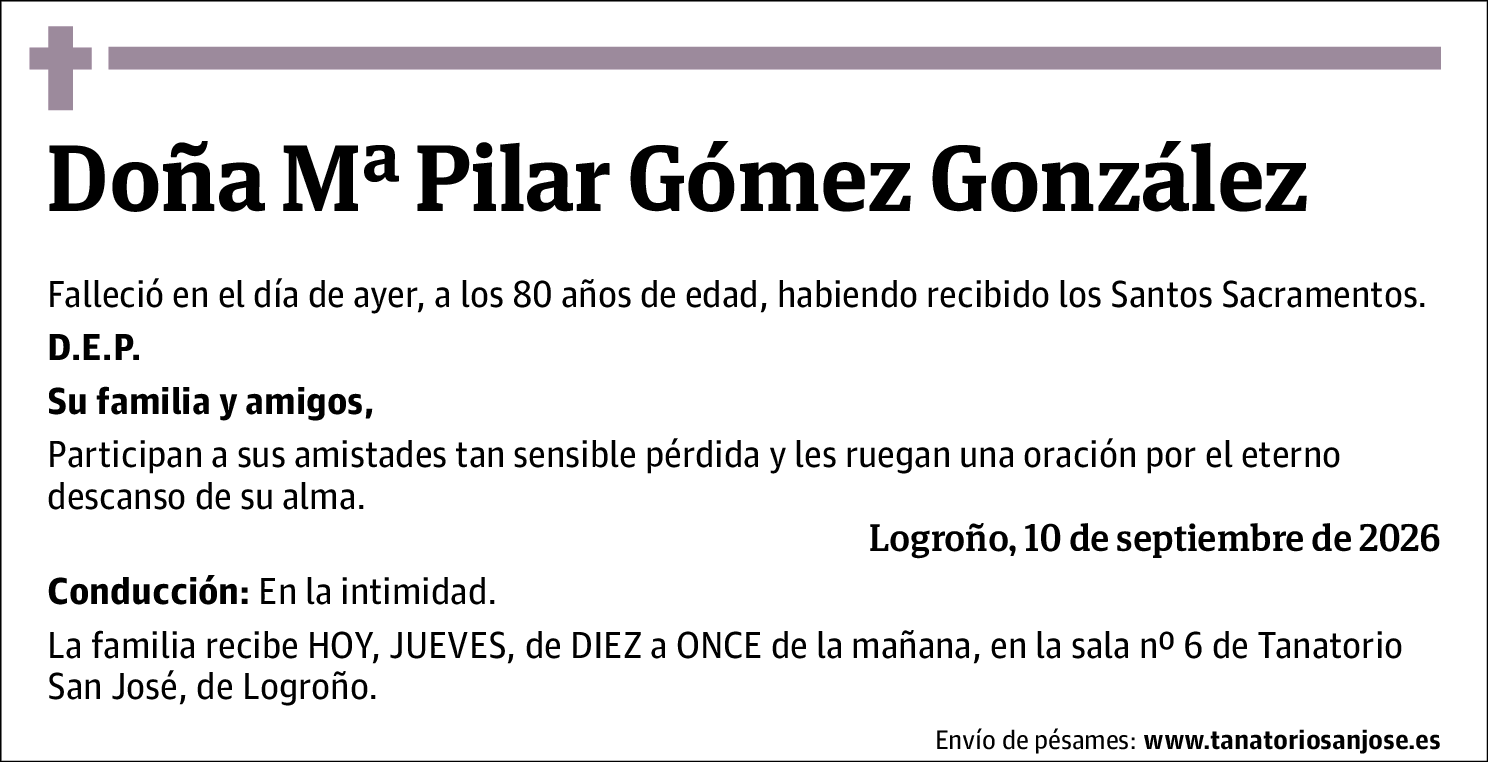 Mª Pilar Gómez González