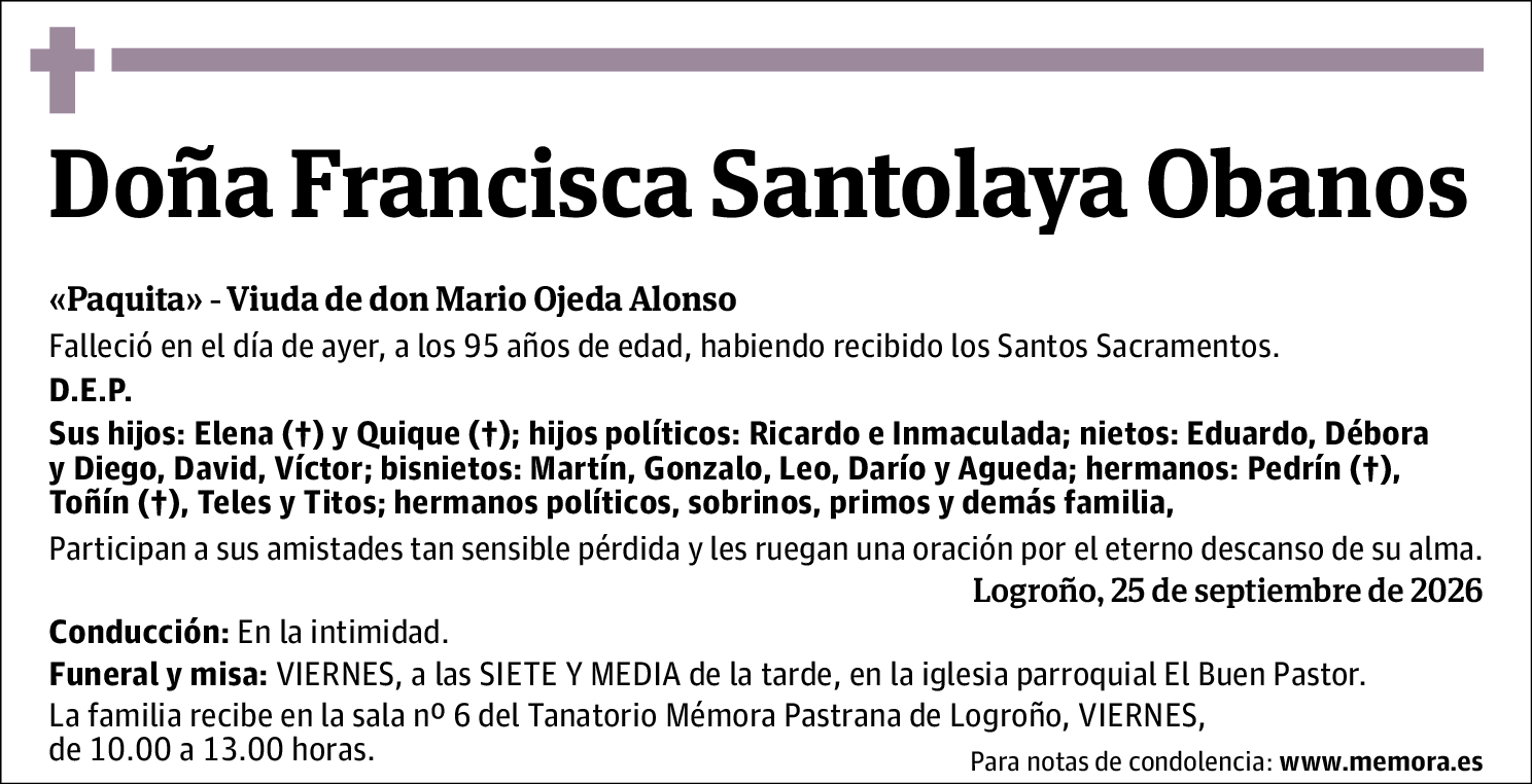 Francisca Santolaya Obanos