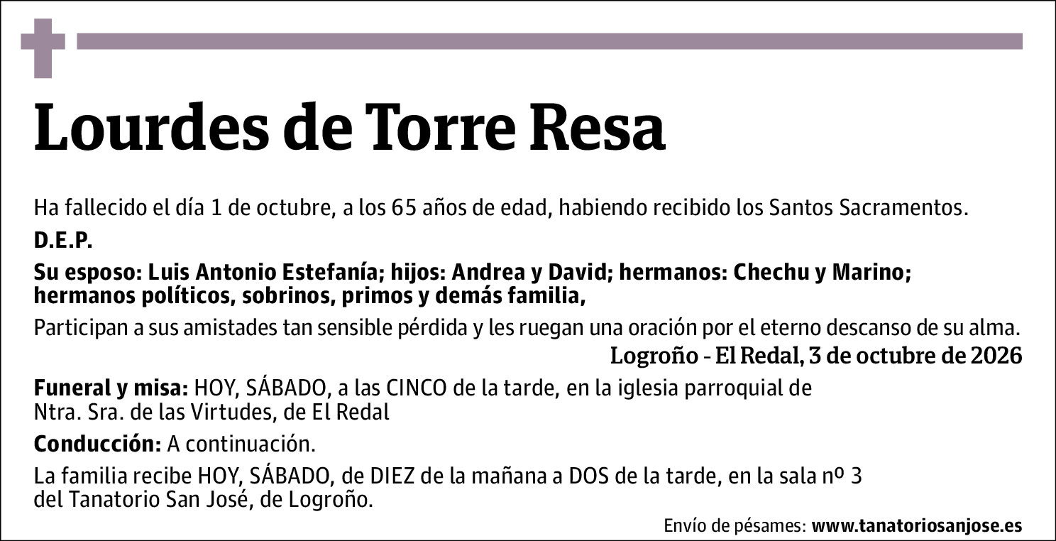 Lourdes de Torre Resa