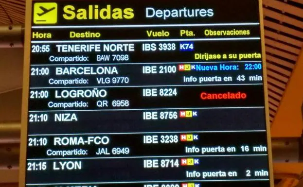 simplemente No haga Pekkadillo Cancelado por tercera vez en cuatro días el vuelo Madrid-Agoncillo | La  Rioja